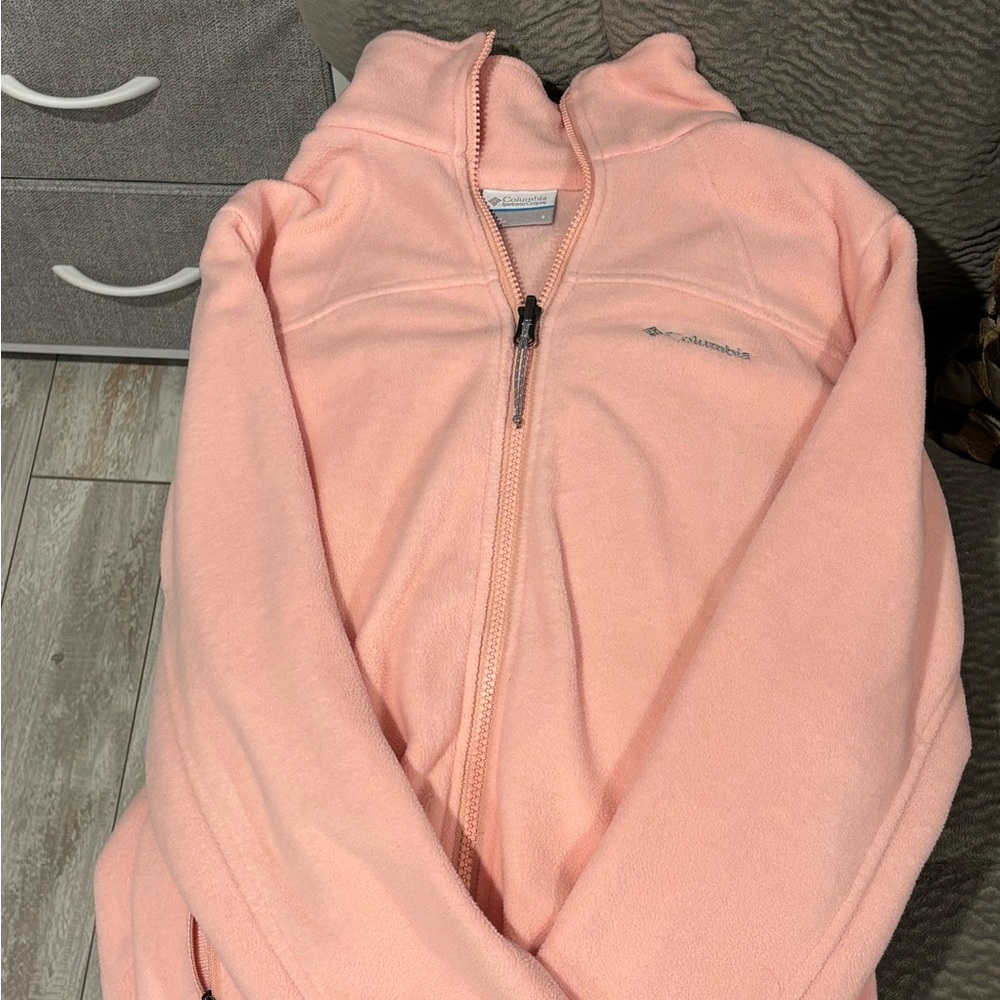 Columbia Light Pink Zip-Up Fleece Jacket